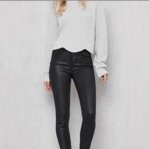 Pacsun black faux leather skinny pants NWT